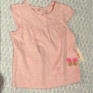 NWT Baby Girl Carter's Sleeveless Tee & Pants Set